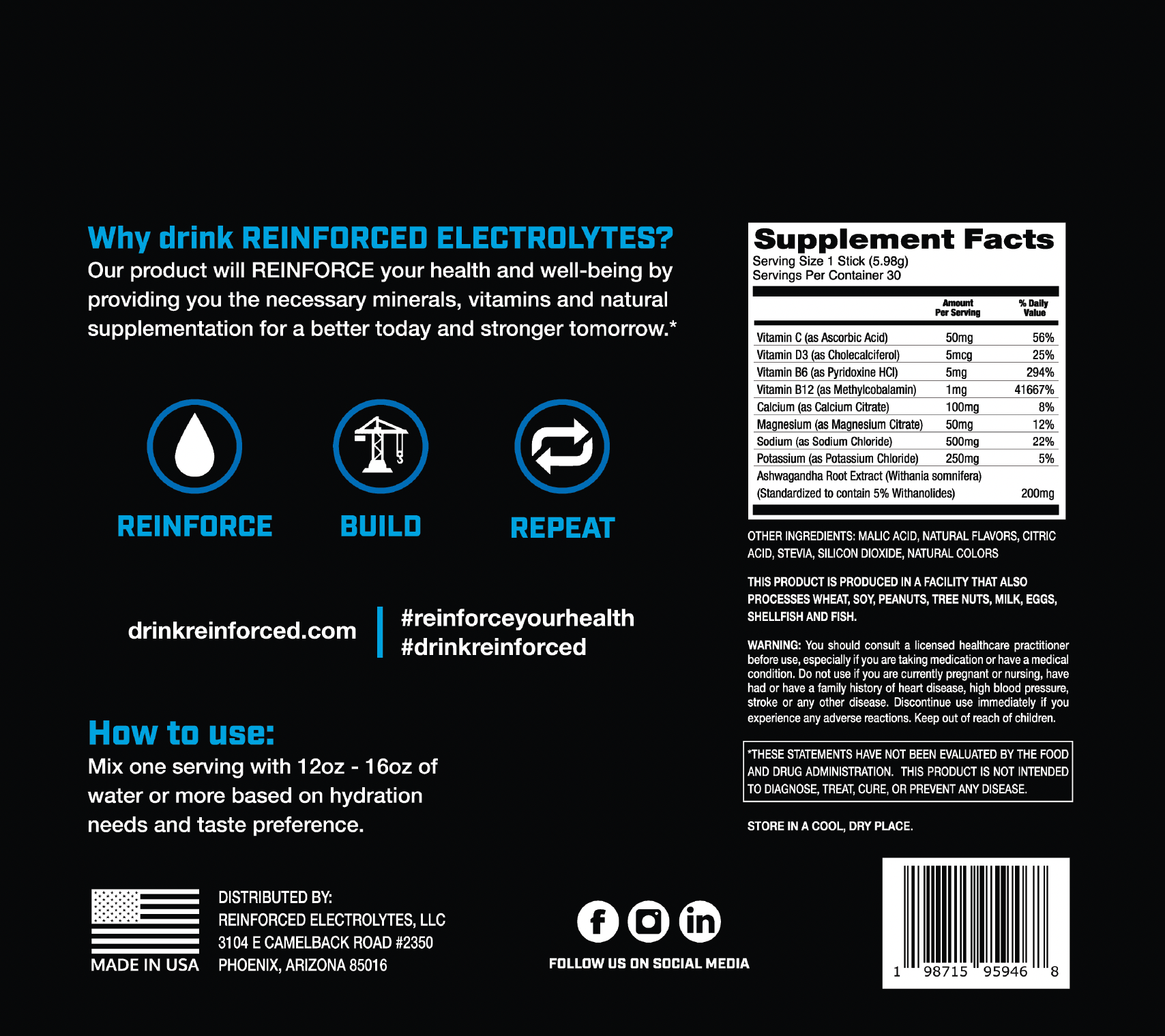 Tropical Citrus Reinforced Electrolytes - Reinforced Electrolytes