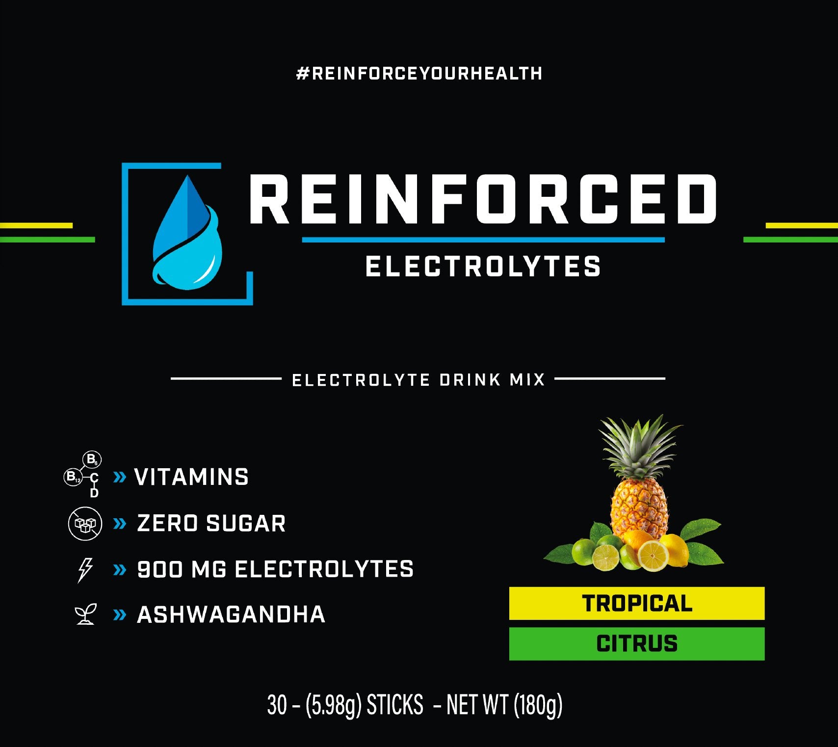 Tropical Citrus Reinforced Electrolytes - Reinforced Electrolytes